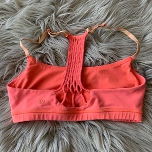 Lululemon Pink Sports Bra with Adjustable Straps